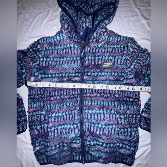Eddie Bauer Kids Quest Fleece Plush Hoodie Full Zip Hooded Multicolor Size Med - Picture 5 of 10